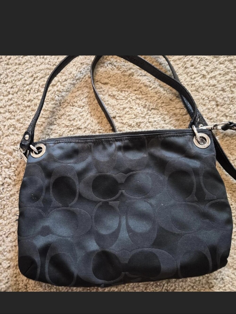 Coach Black Signature Pocket Crossbody Bag - Picture 2 of 4